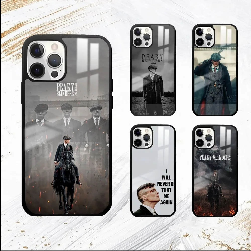 T-Thomas Shelby Peaky B-Blinders Phone Case For iPhone 16 15 14 13 12 11 Pro Max Plus Mini PC Fashion mirror phone case