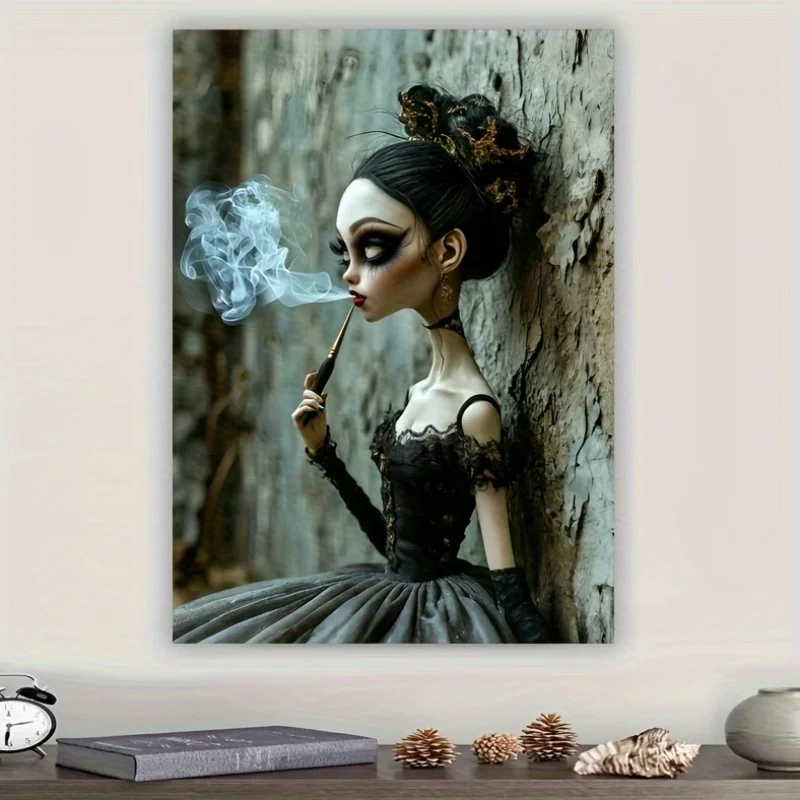 Puzzle mistico Art Déco da 1000 pezzi con ragazza elegante e effetto fumo - Abbigliamento vintage in cartone sorprendente adatto per e famiglie