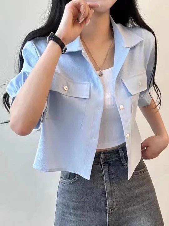 

Корейский Sle ort Sve Свободный крой irt Женское летнее дизайнерское пальто Ele Top ort Coat Fem Удобное для кожи Дышащее