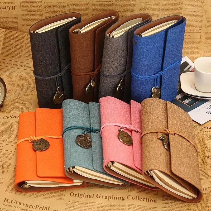 Retro Style Pocket Type Mini Notebook Vintage Bookkeeping Writing Book Portable Notepad School Note Books Office Supplies