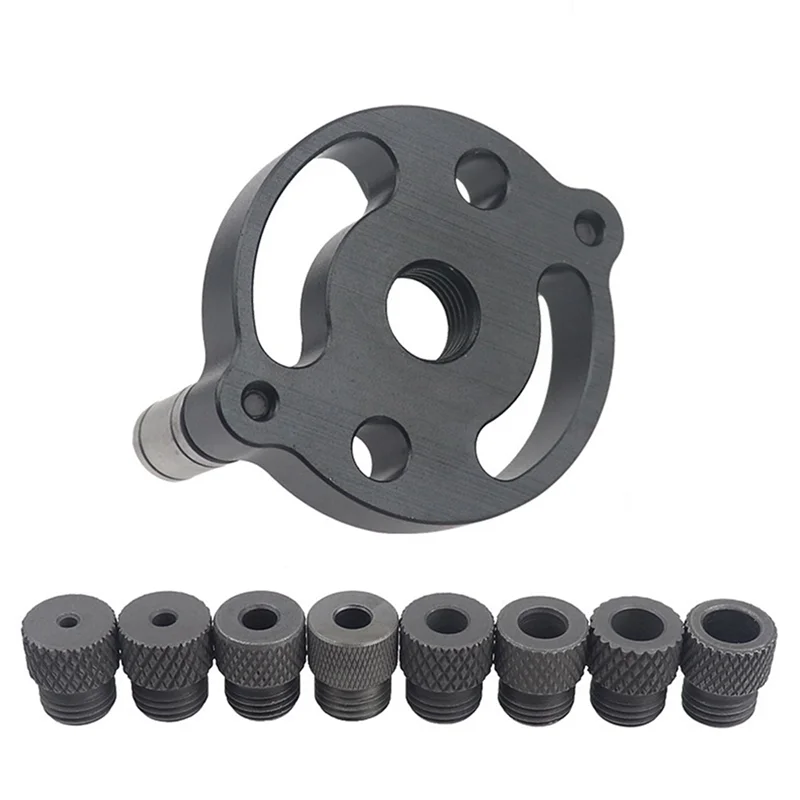 A43F-Verticale Tassello Jig Lavorazione del legno Perforatrice Guida per trapano autocentrante Localizzatore Nero per strumenti di collegamento mobili fai da te