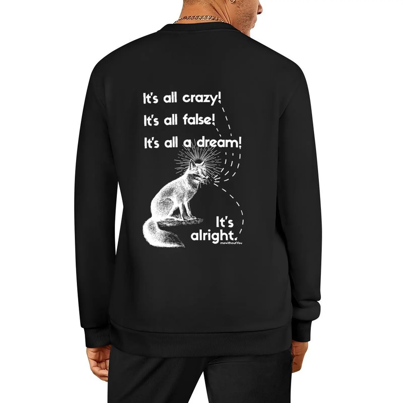 

It's All Crazy - White Pullover anime clothes korean clothes korean autumn clothes mens designer oversize sweatshirt