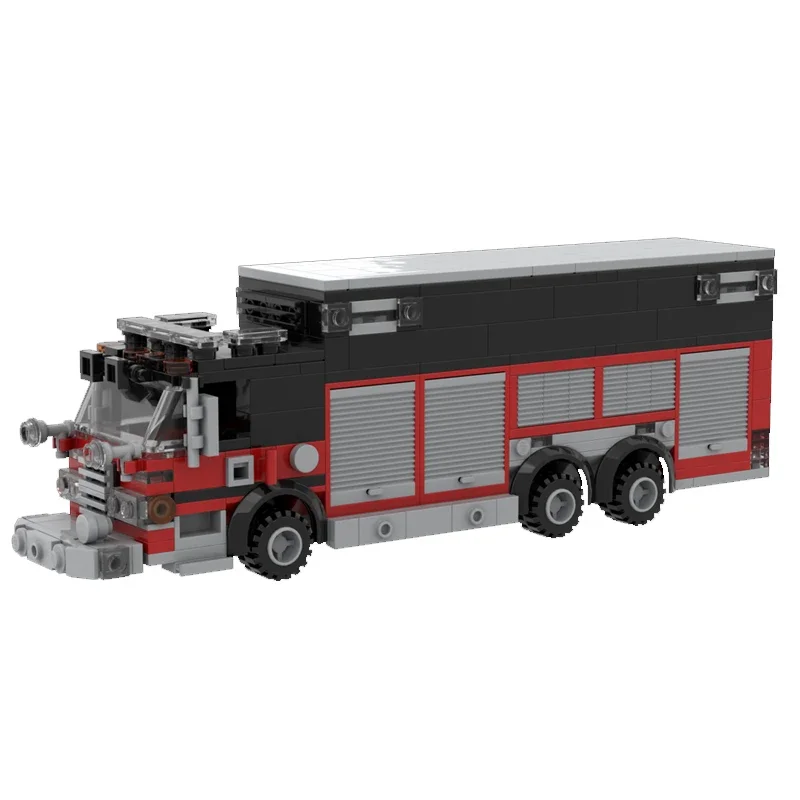 MOC ビルディングブロック救急車消防車モデルクリエイティブ組立おもちゃセットギフト男の子の誕生日ホリデー