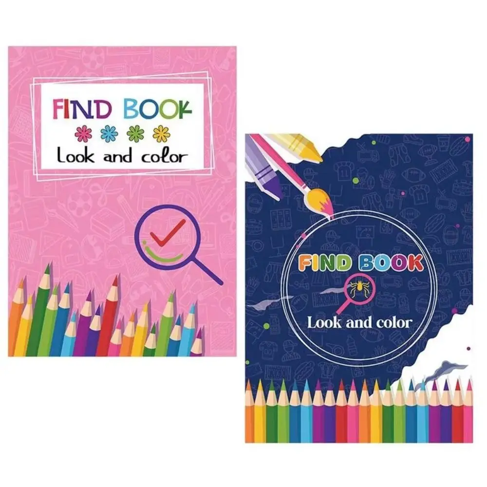 전문적인 모습과 색상 찾기 책 색상 채우기 그리기 색칠하기 책 찾기 편지지 두꺼운 종이 색칠하기 활동 도서