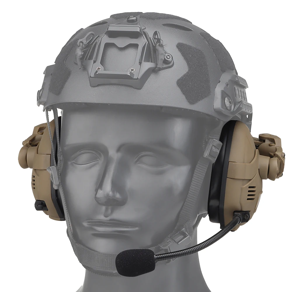 Tactische Bluetooth-headset, opladen via lithiumbatterij, ruisonderdrukking 21DB Airsoft-gehoorbeschermende communicatie-headset