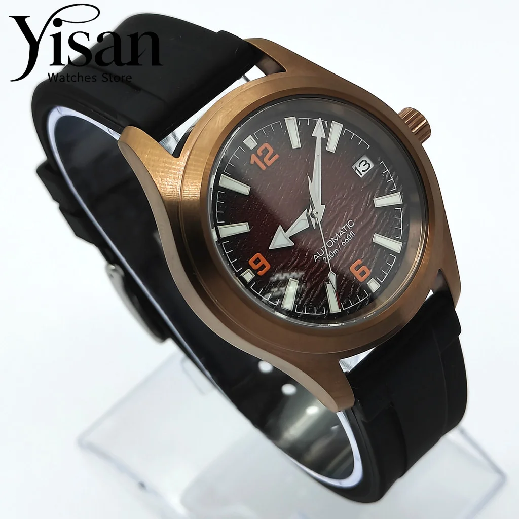 36mm 39mm NH35 automatic movement sapphire glass aseptic black-red dial men's automatic watch - view 3