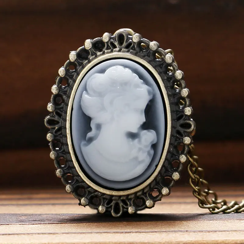 Fashion Vintage Dame Gentlewoman Vorm Ontwerp Kleine Quartz Hanger Fob Zakhorloge Met Trui Ketting Gift Vrouwen