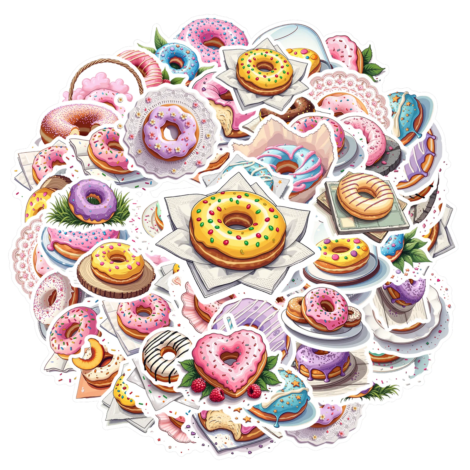 

35-100 шт., наклейки с героями мультфильмов, десерты, причудливые сладости, наклейки «сделай сам», канцелярские наклейки для детей, ноутбук, багаж, скрапбук, сделай сам