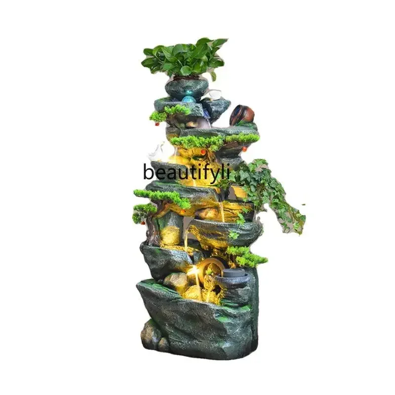 

L1rockery flowing fountain, balcony alpine fish pond circulating water landscaping decoration opening and making money ornament