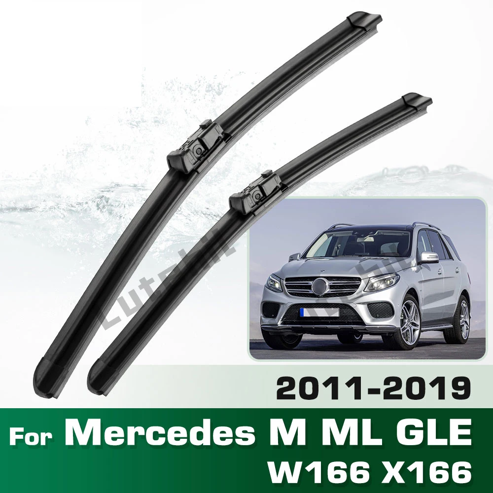 Scheibenwischer LHD Frontwischerblätter für Mercedes-Benz M ML GLE Klasse W166 X166 2011-2019 Windschutzscheiben-Regenbürste 26"24"