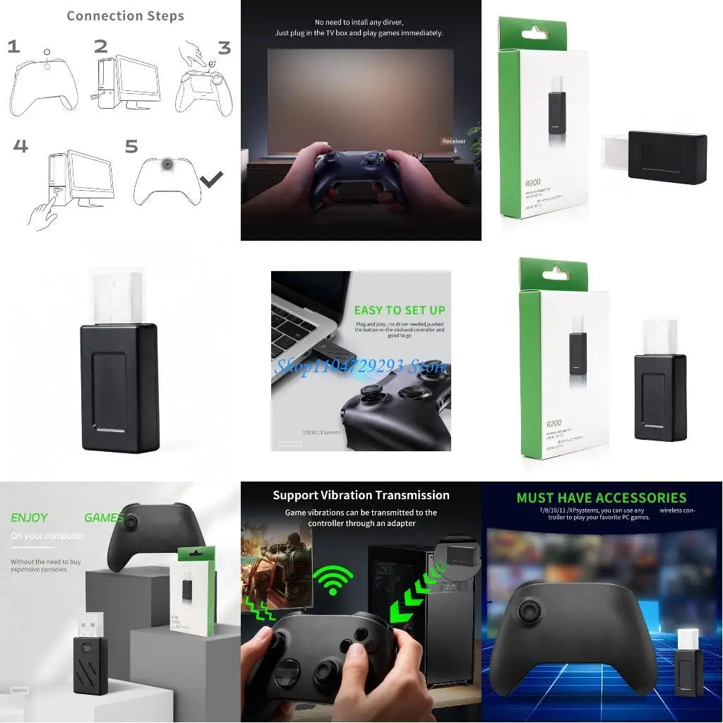 Y2GD Robusto adattatore per giochi wireless da costruzione Materiale resistente per l'uso da gioco