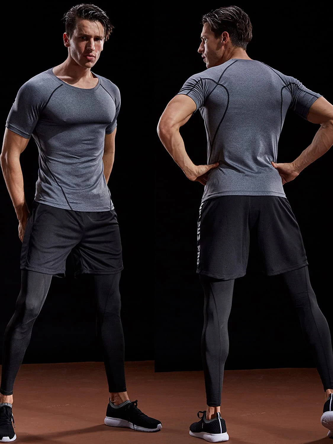 2026 Kompressions-T-Shirt für Herren Sommer Sportbekleidung Lauf-T-Shirt Elastisch Schnelltrocknend Sport-Oberteil T-Shirt Athletik Fitness Workout Shirts für Männer – Detail 11