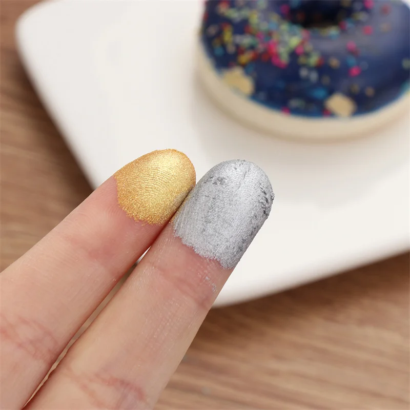 15g/Bottle Gold And Silver Dye Glitter Powder Mousse Cake Macaron Chocolate Confectionery Pastry Baking Cake Decoration