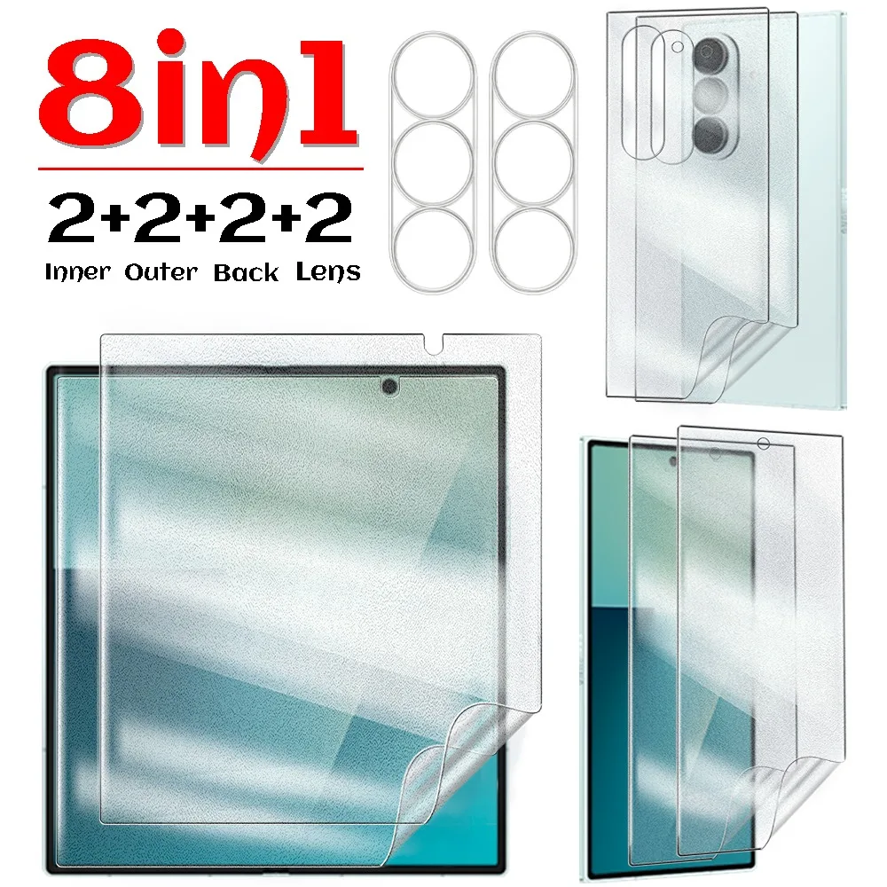 

8in1 Matte Hydrogel Film Front Back Inner Screen Protector Anti-Glare for Galaxy Z Fold 7 HD Lens Film for Samsung Galaxy ZFold7