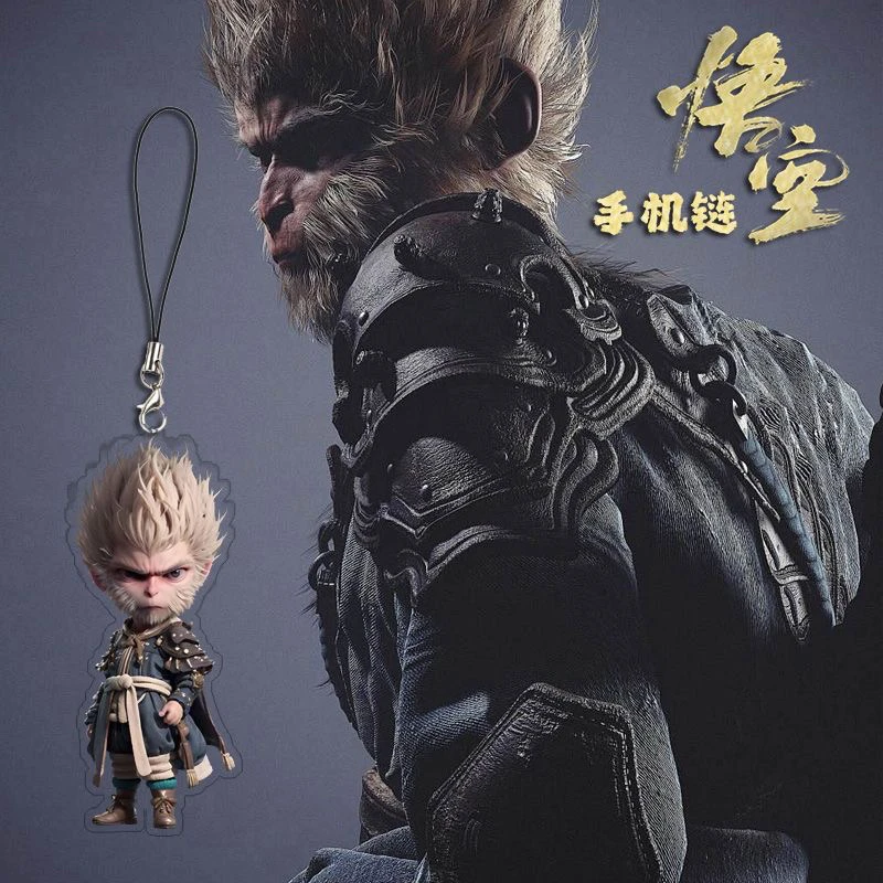 Anime Black Myth Wukong portachiavi in acrilico portachiavi con catena del telefono ciondolo elegante Fine Garniture Charms Widget regali di natale per bambini