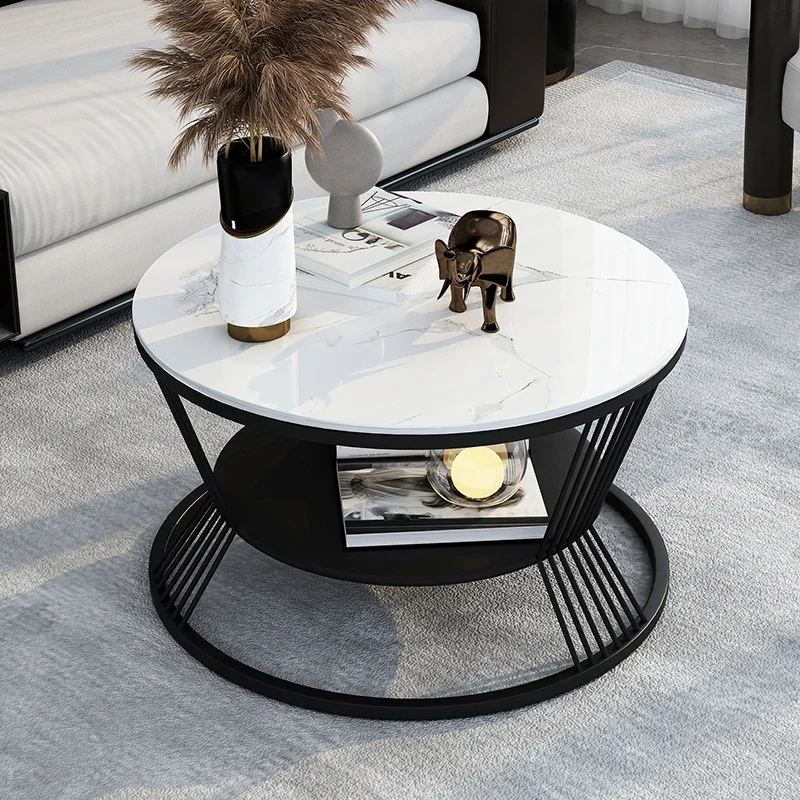 Round Modern Coffee Table Simple Gold Luxury Apartment Coffee Table Household Unique Mesa De Centro Sala Living Room Furniture