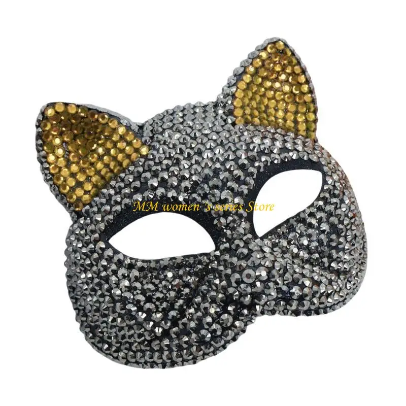 Q39C Rhinestones Decoração máscara máscara máscara face halloween máscara cosplay para homens homens fotografia