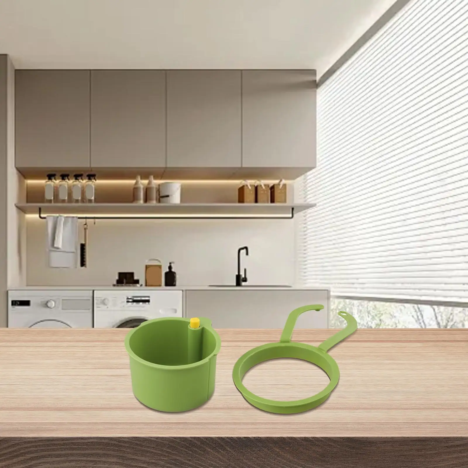 Hanging Sink Strainer Basket with Detachable Bottom Cover for Filtering Food Waste and Providing Additional Storage Space