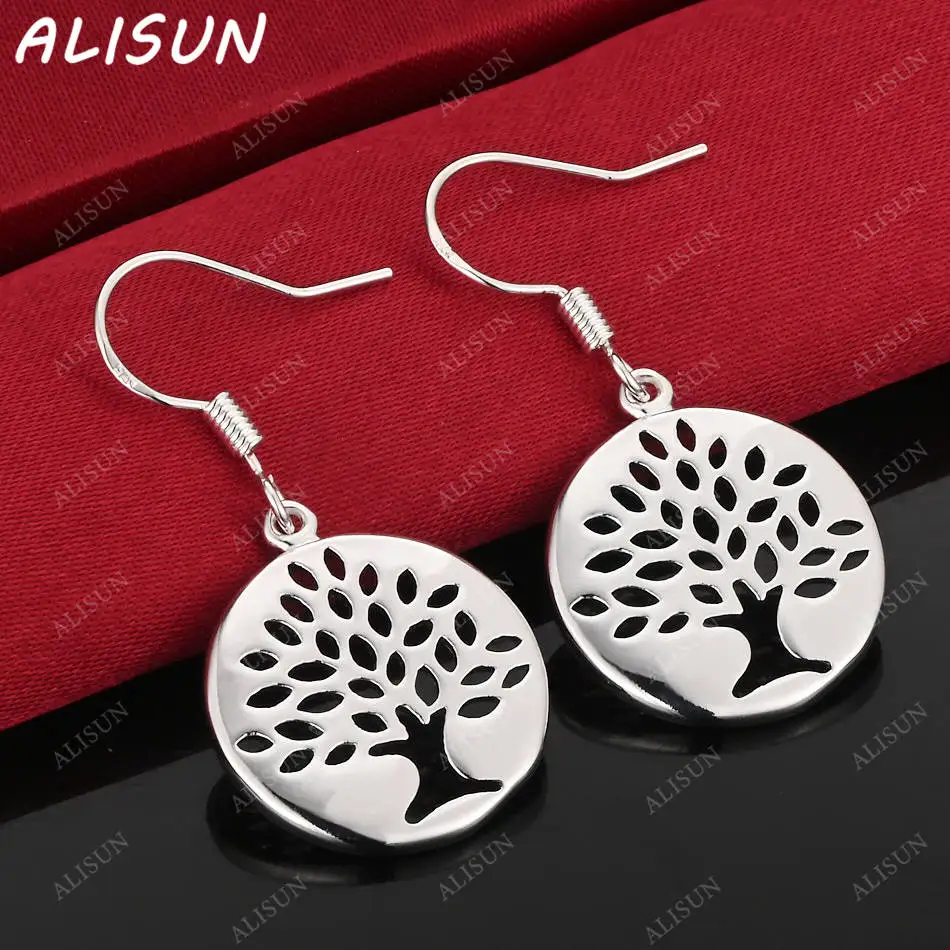 

ALISUN 925 Sterling Silver Tree Earrings Drop Earrings Charm Trend Birthday Gifts Fashion Party Fine Jewelry
