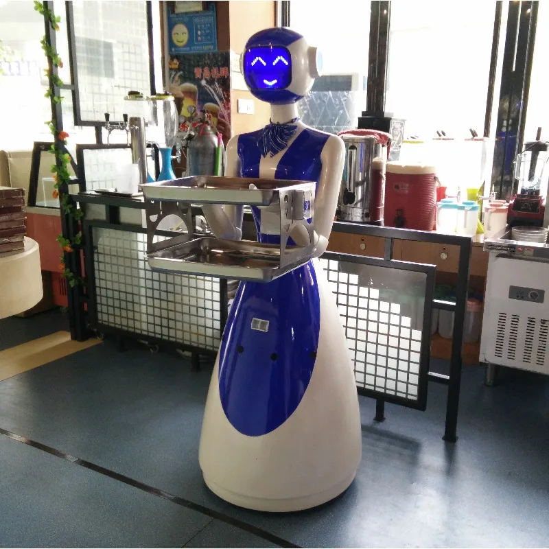 Robot inteligente humanoide de entrega de comida para restaurantes