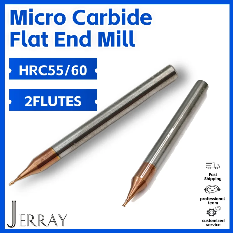 

D0.2 0.3 0.4 0.5 0.6 0.7 0.8 0.9 HRC55 HRC60 Carbide Micro Flat endmills Spiral Bit Milling CNC Router bits CNC END MILL