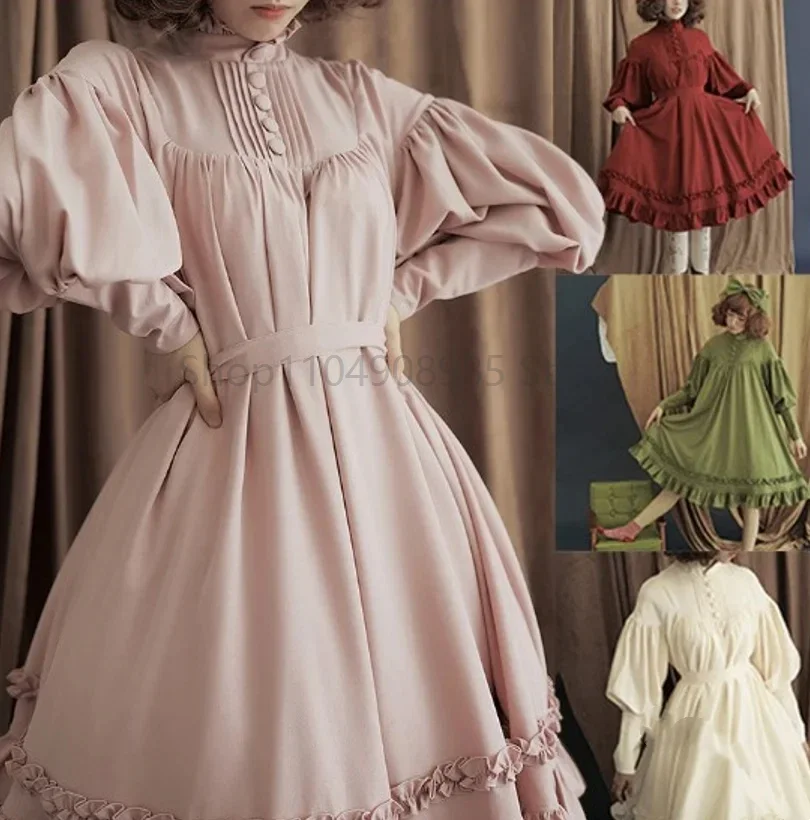 

Gothic Lolita Suit Japanese Soft Girl Lolita Dlack Dress Female Princess Dress Girl Christmas Costume Cosplay Clothing