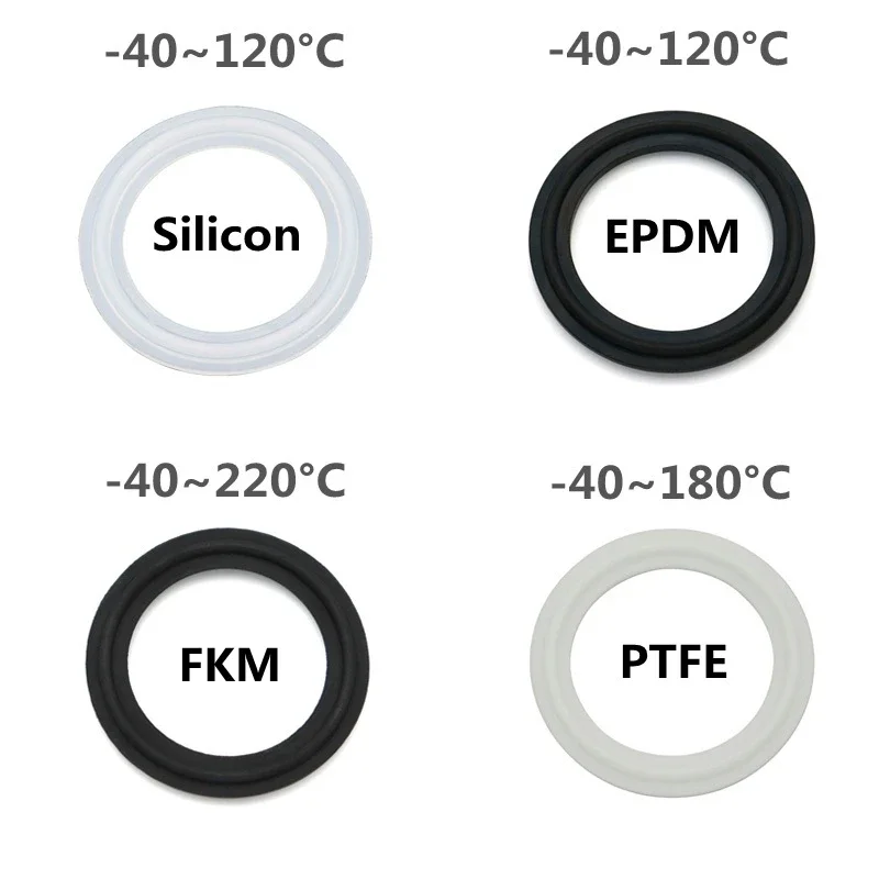 Silicon Gasket Tri Clamp Ferrule 5 10Pcs ISO High Quality Pressure Sanitary Food Grade Seal Washer for Homebrew  PTFE FKM EPDM