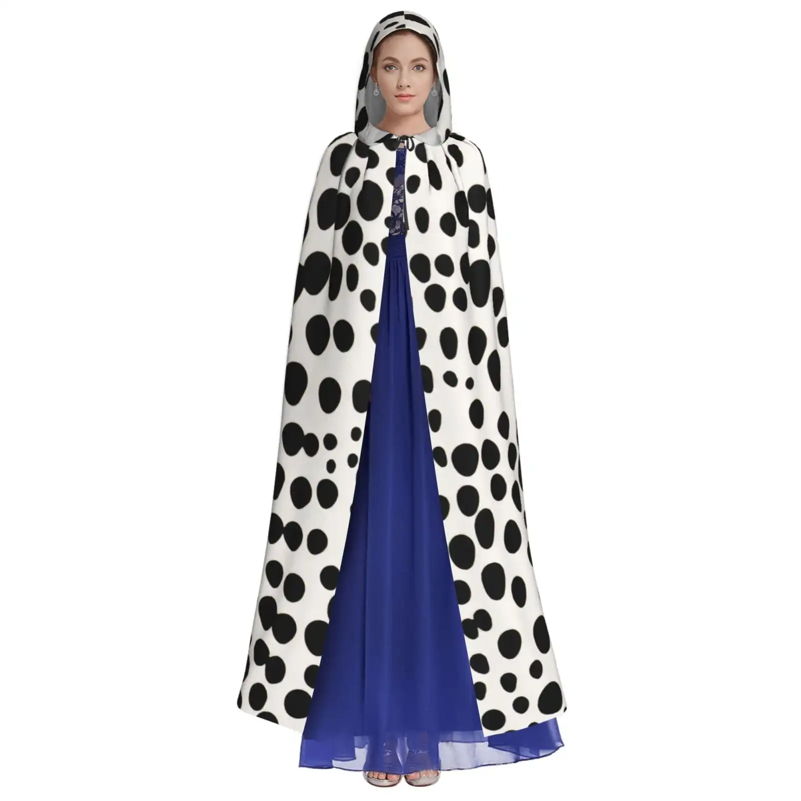 Cape à capuche unisexe pour adultes, pardessus léger, Texture chien dalmatien, pour Costumes de Cosplay d'halloween