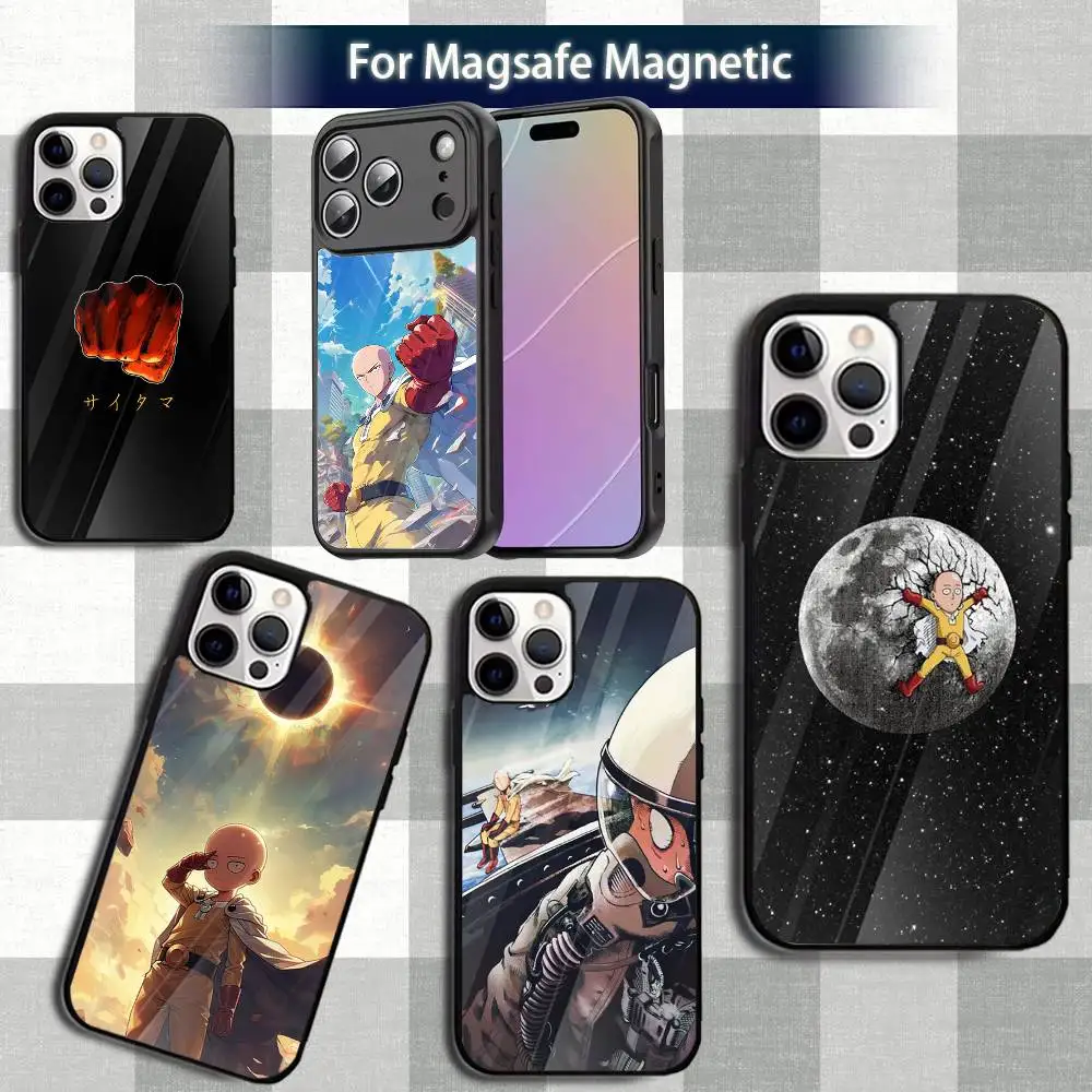 

Saitama One P-PunchS Man Phone Case For iPhone 13,12,15,17,11,16,14,Pro,Max,Plus,Mini,Magsafe,Magnetic Wireless Charging Case