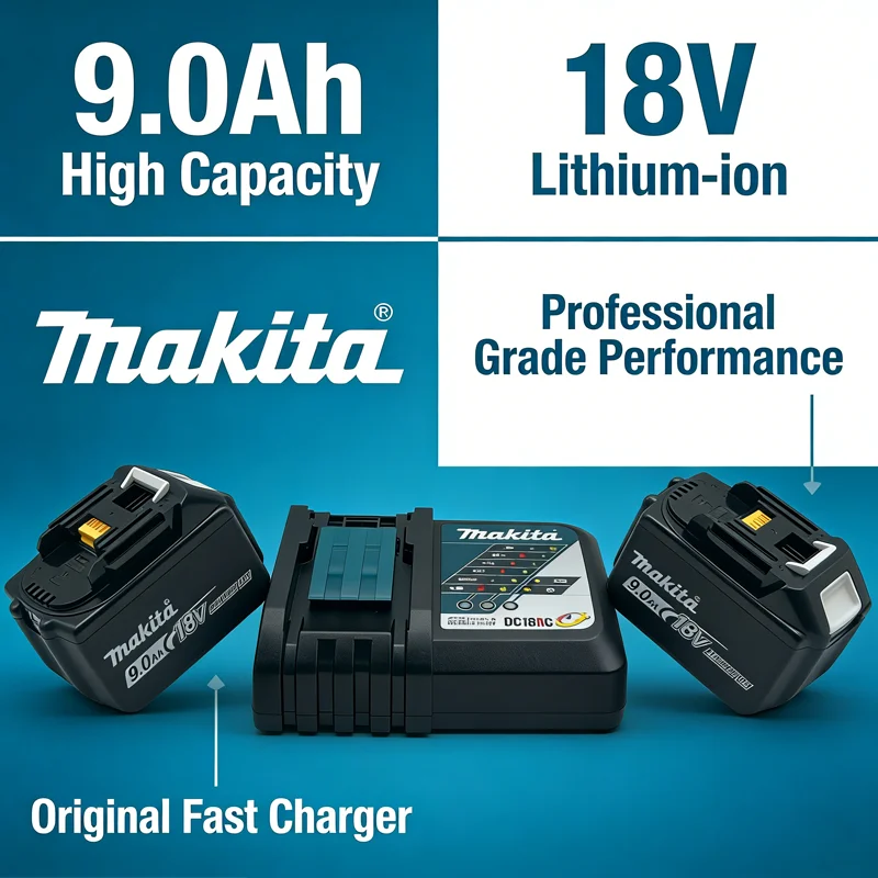 

Original Makita 18V 9000mAh 6000mAh Battery BL1860 BL1850 High Capacity for Electric Drills Chainsaws Angle Grinders Tools