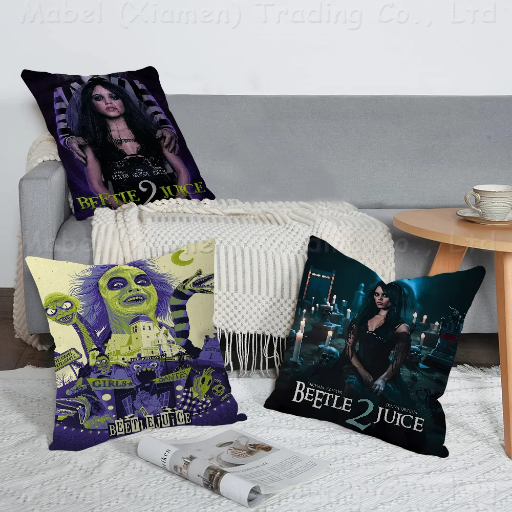 

Classic Movie Beetlejuice Horror Comedy Cushion Cover Pillow Cover Decor Pillowcase Printed Cushion Case For Couch