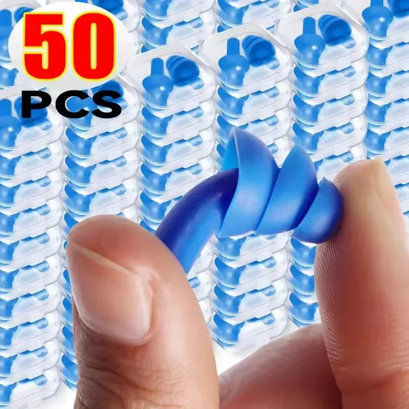 1-25 paires de bouchons d'oreilles en Silicone souple, bouchons d'oreille de natation étanches, réutilisables, réduction du bruit, bouchons d'oreille de sommeil, protecteur avec boßte