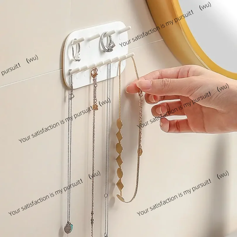 ZOCI- PP Jewelry Storage Rack Wall-mounted Multifunctional Earring Necklace Display Rack Adjustable No Punching
