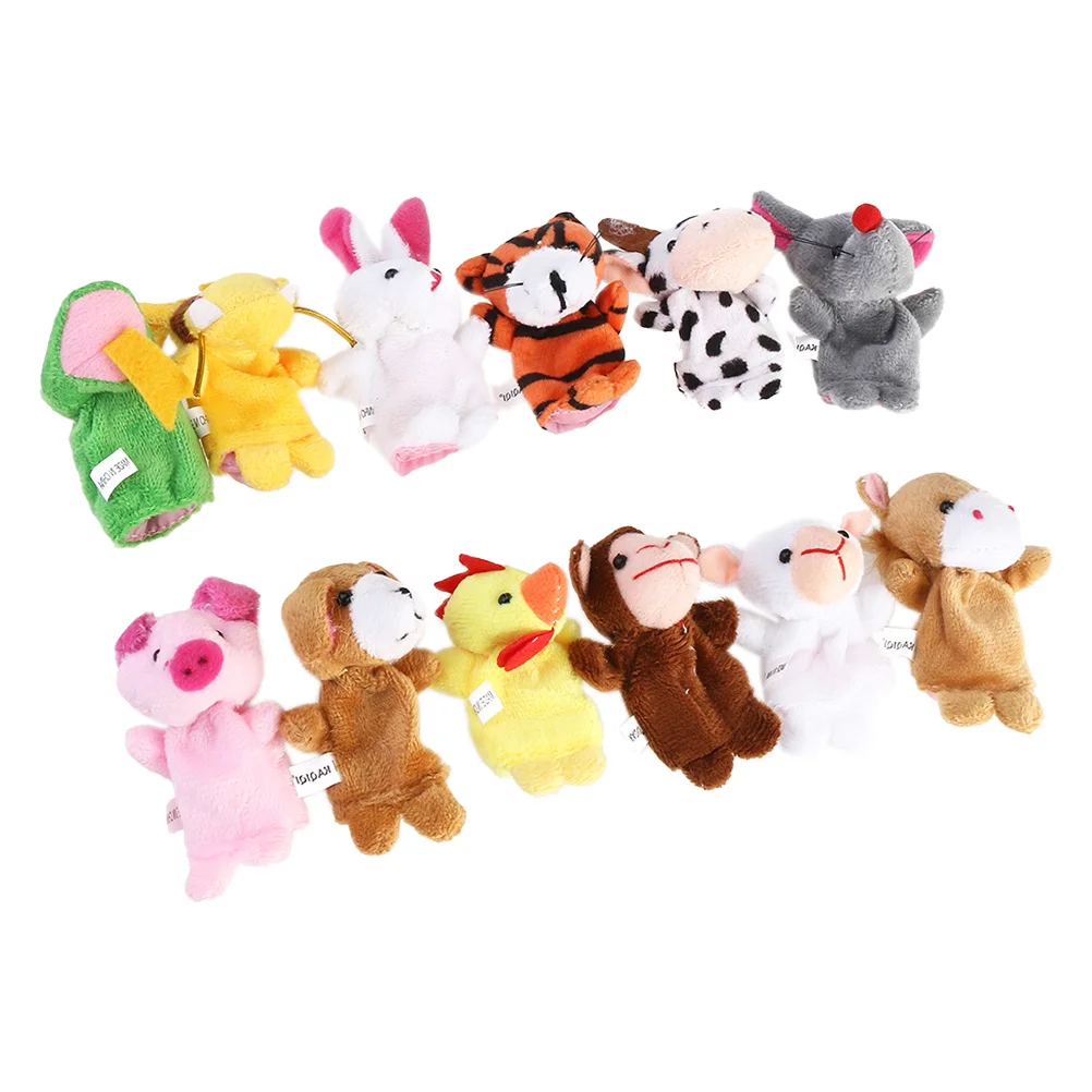 Marionetas de dedo del zodiaco para niños, accesorios de historia Premium resistentes al desgaste, suministro interactivo de cuentos de dedos, 12 Uds.
