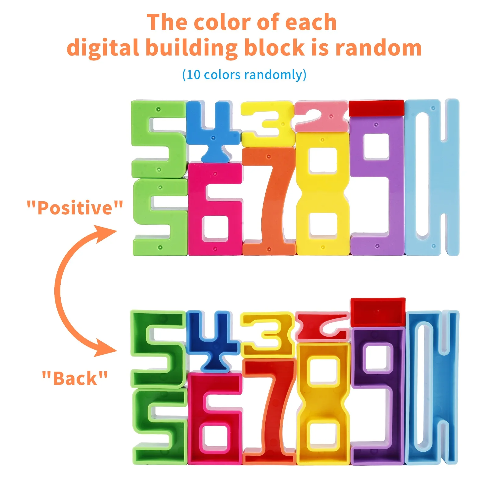 Blocos numéricos coloridos, 23 blocos de construção e 15 cartões, brinquedo educacional interativo para maiores de 3 anos