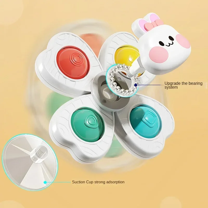 Baby Sucker Spinning Toys Children Bath Montessori Education Rotating 3 Years Bathroom Toys for Toddler Infant Toys for Baby