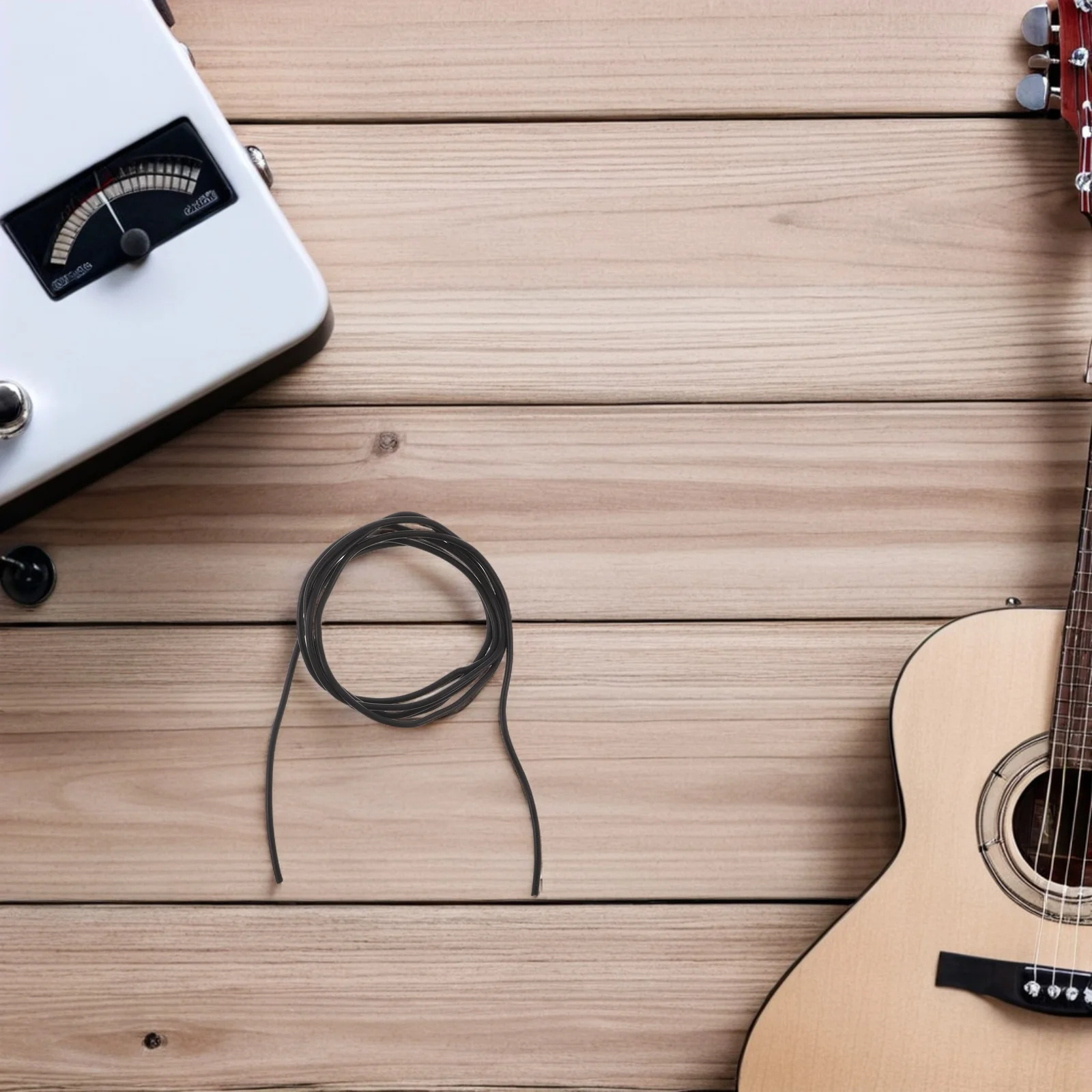 2 szt. Akcesoriów do gitary elektrycznej, 1-metrowy kabel w stylu vintage, ekranowany silikonowo, z miedzi cynowanej, do okablowania gitary basowej