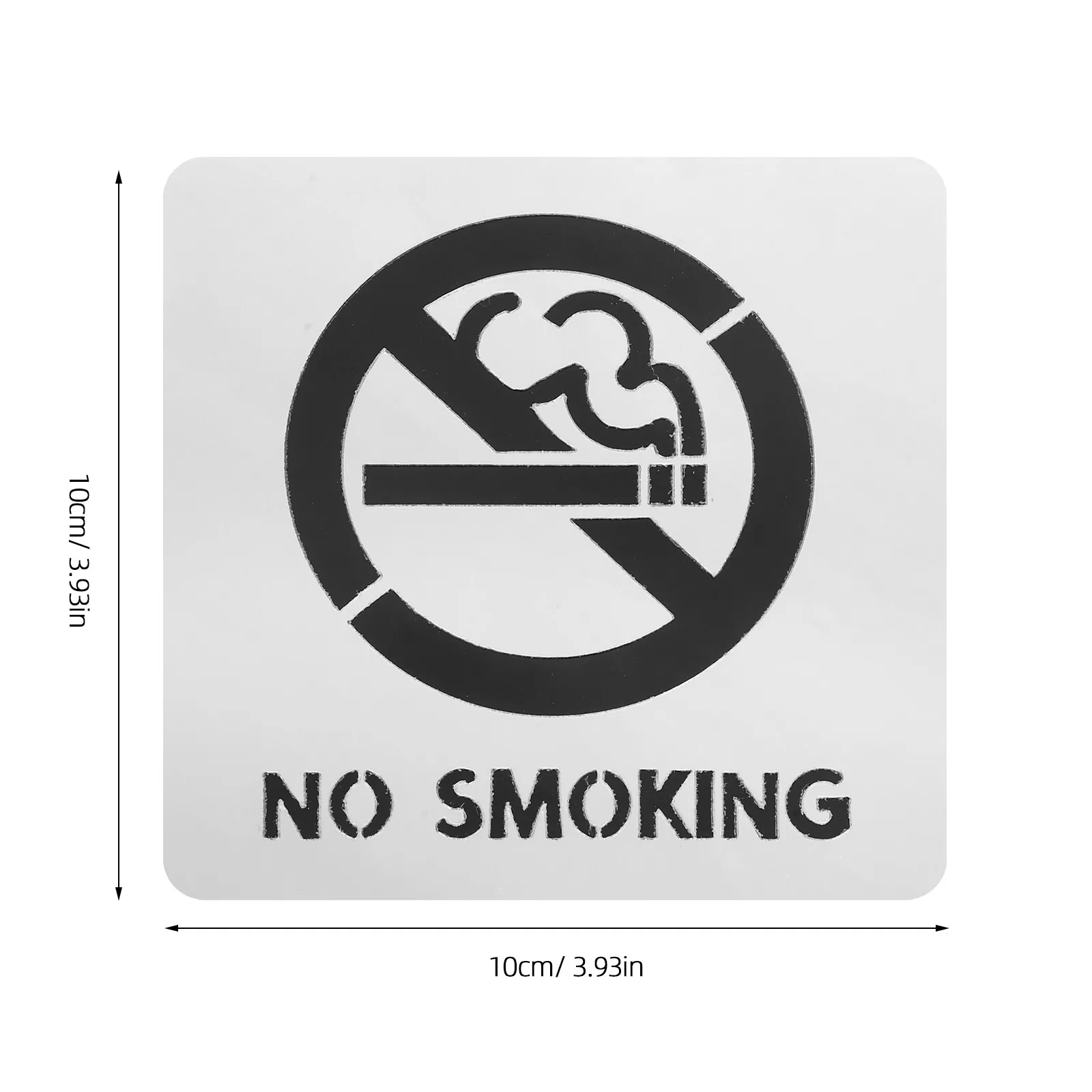 No Smoking Sign Waterproof Acrylic Self Adhesive Label for Business Office Public Areas Restrooms No Smoking Signs for Table