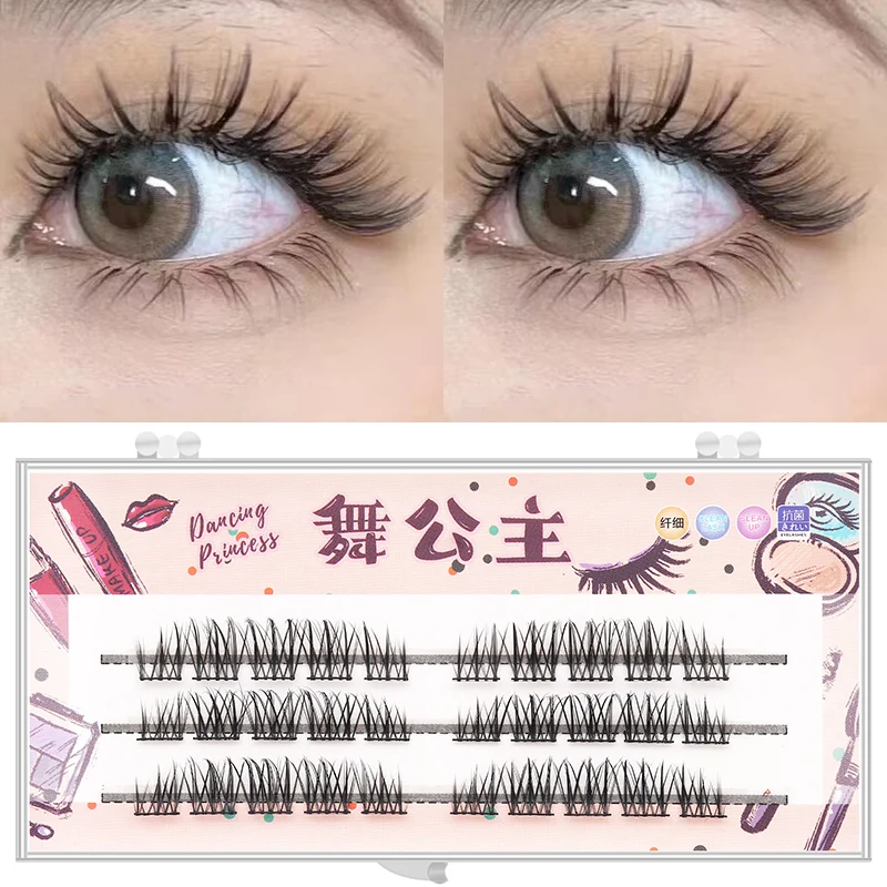 Manga Lashes 3 Reihen 3D Faux Nerz Wimpern Natürliche falsche Wimpern Anime Wimpern Weiches Licht Natürliche Wimpern Verlängerung Make-up – Detail 14