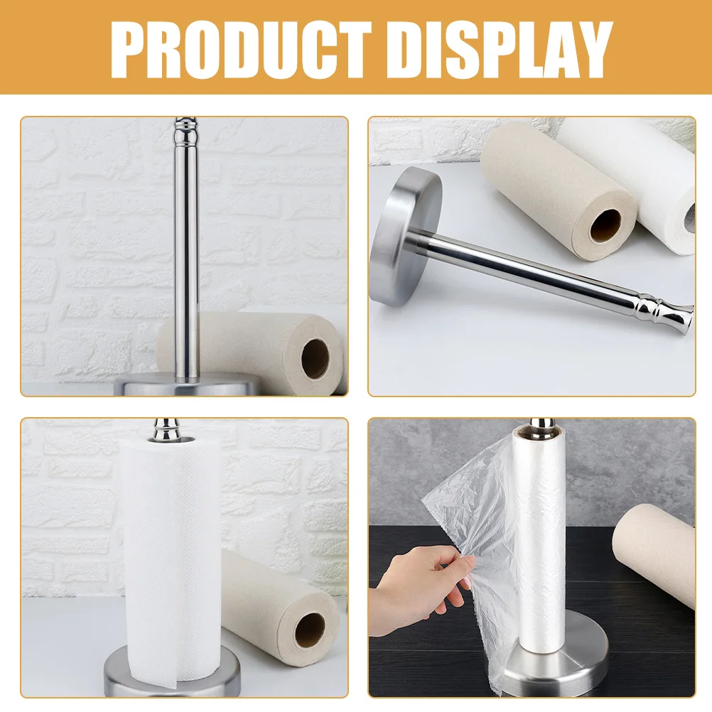 

Kitchen Paper Towel Holder Metal Base Standing Napkin Dispenser For Countertop Bathroom Storage Rack Organizer