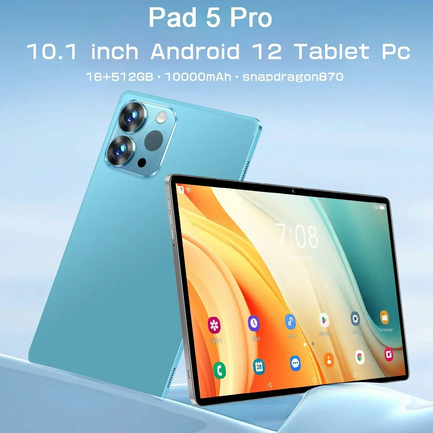 Android 13 10.1 Inch Tablet Pad 8 Pro Global Version 10000mAh Tablets G WiFi Dual SIM Card Phone Call 16GB+1TB Original Tablette