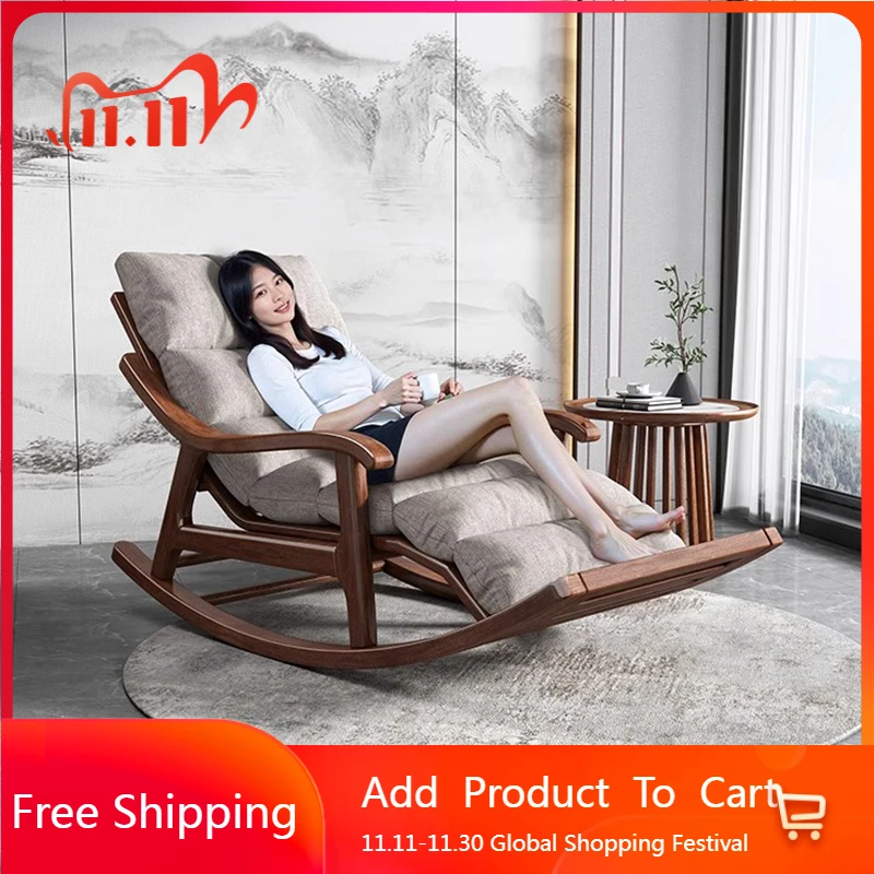 

Деревянные стулья для гостиной, мобильные роскошные современные дизайнерские стулья-качалки для чтения, ленивый салон Fauteuil, мебель для гостиной