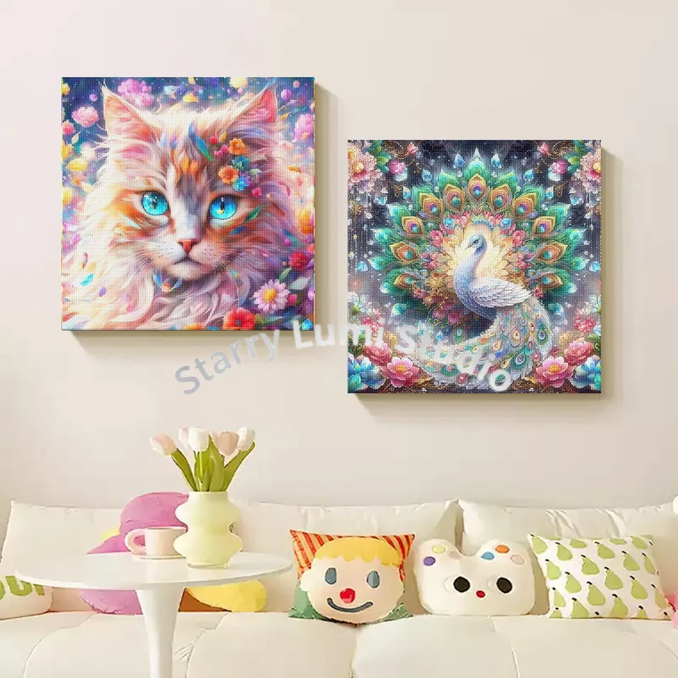 ภาพวาดเพชร งานฝีมือภาพเพชร 5 ม - Art Craft Animals บทวิจารณ์และราคา
