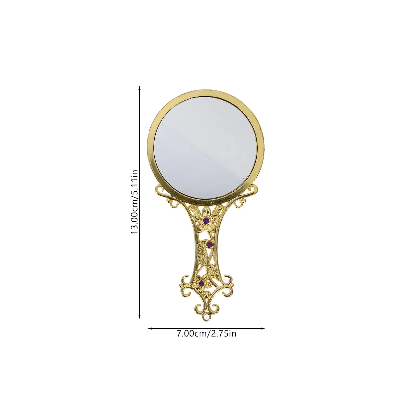 1 Satz tragbarer Handkosmetikspiegel, Retro-faltbarer Spiegel, klare Oberfläche, hochwertiges Material, kompaktes Design, leicht zu tragen