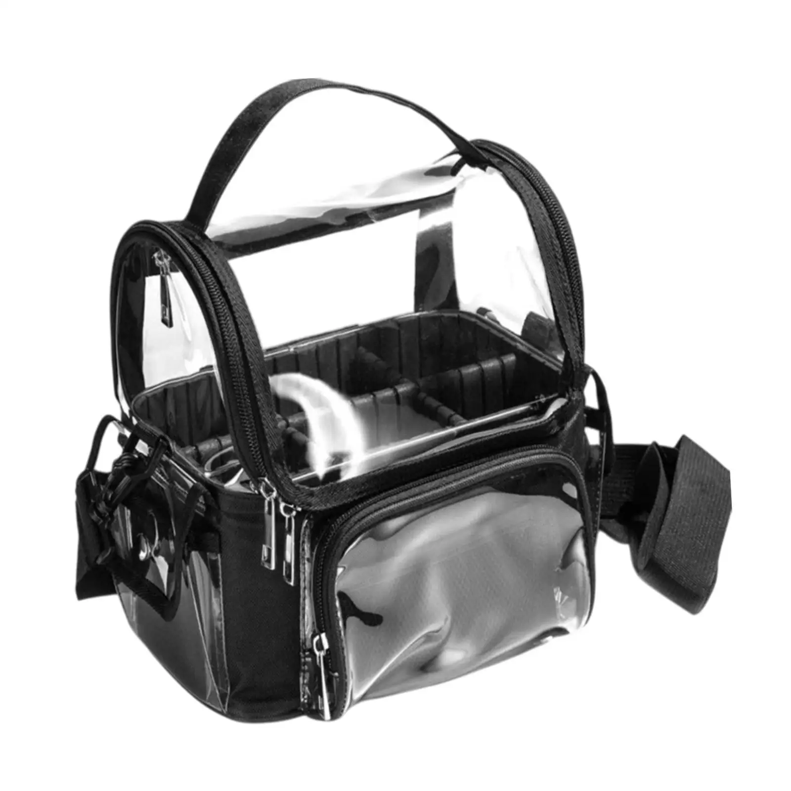 Clear Cosmetic Makeup Bag Transparent Fashion Travel Organizer Multifunctional with Removable Divider Toiletry Bag for Traveling