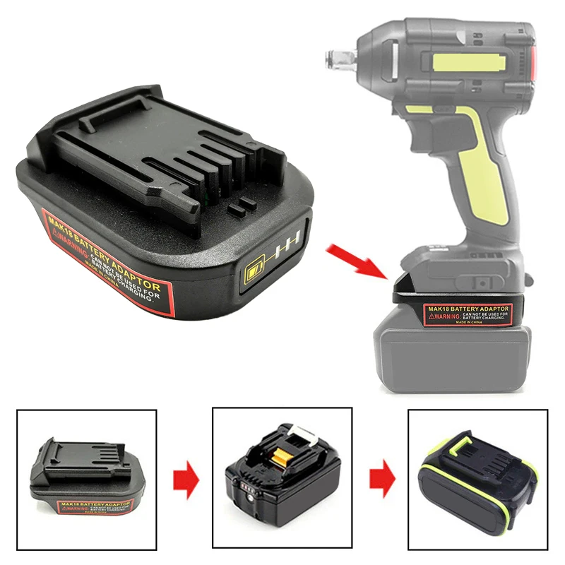 Adapter for Makita 18V Li-ion Battery Converted To for Worx 5PIN 20V Lithium Battery