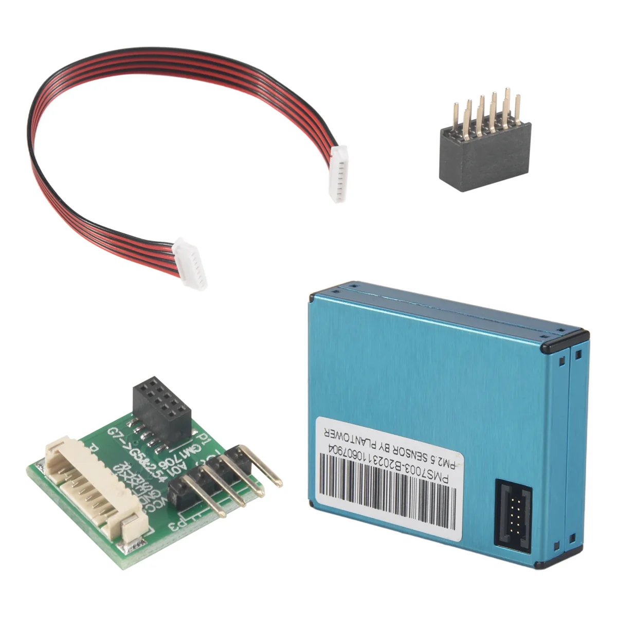 SENSOR debu PM2.5, PM2.5 Sensor debu PMS7003 / G7 bentuk tipis SENSOR PM2.5 (papan Transfer Inculd + kabel)