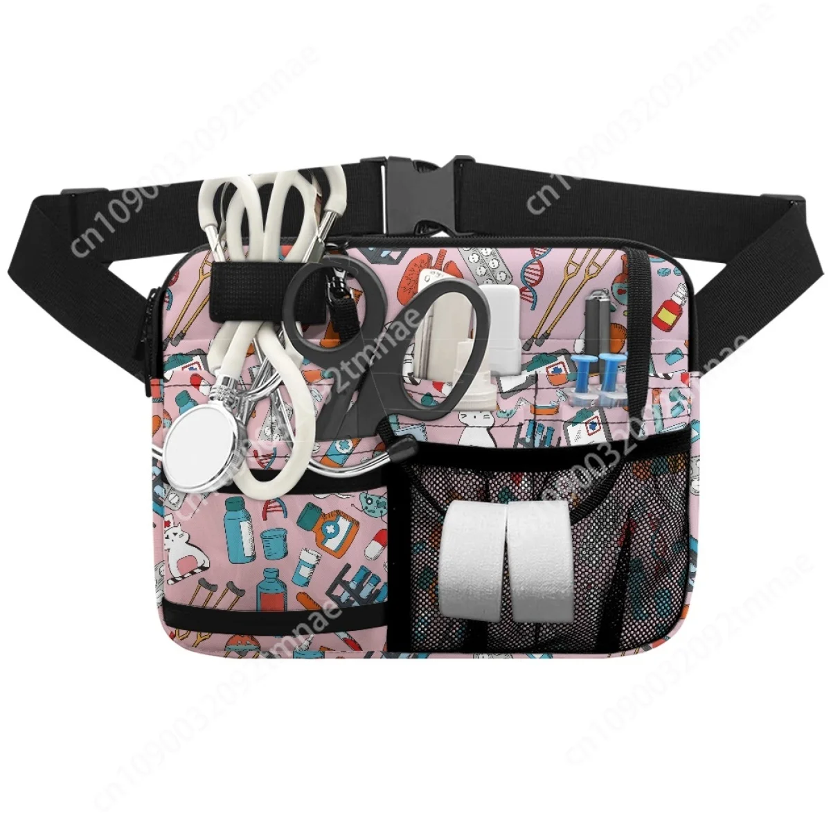 Multi-Pocket Storage Nurse Waist Bag Hospital Medical Luxury Designer Utility Belt Bag Adjustable Shoulder Strap Pouchs Custom