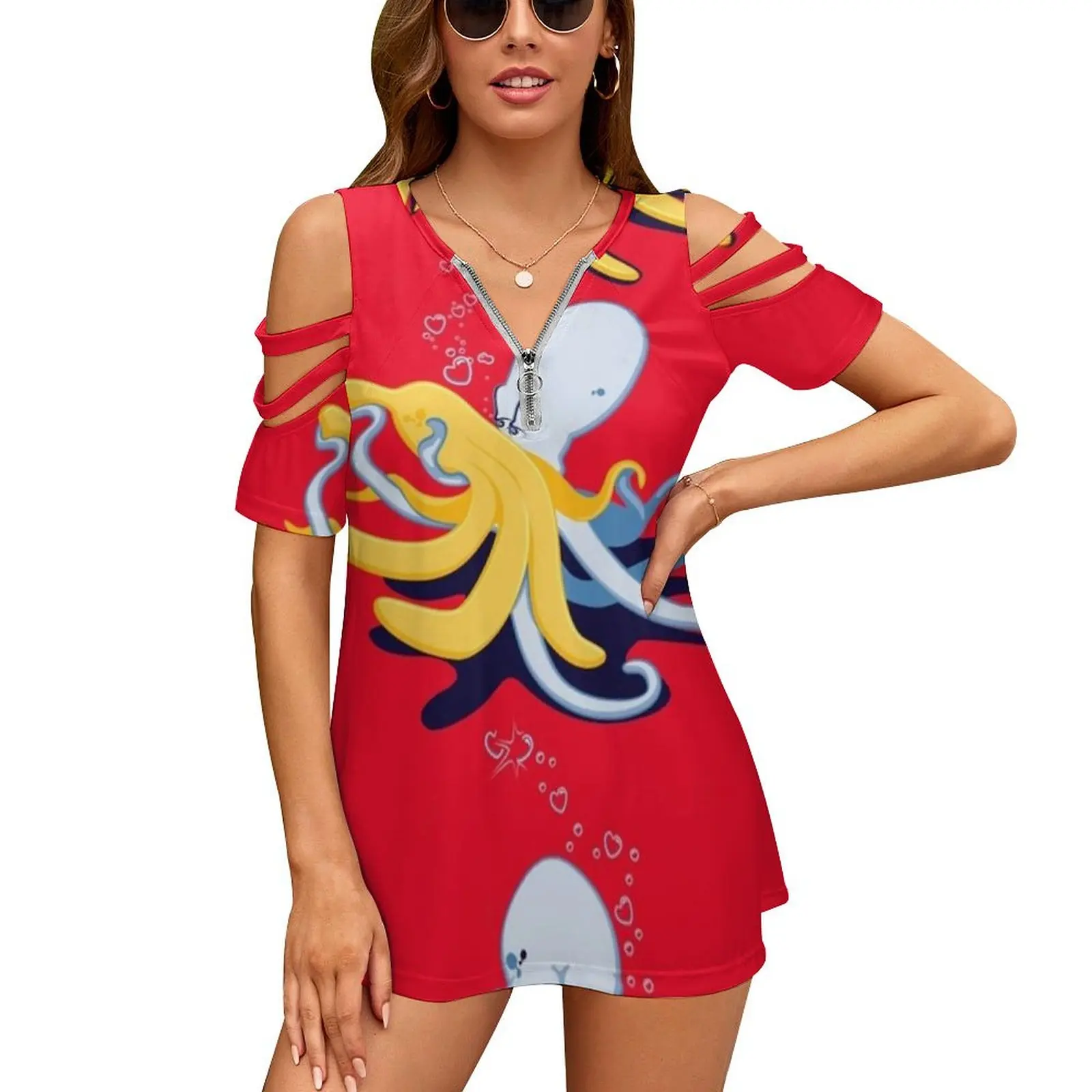 Peelings Woman's T-Shirt Spring And Summer Printed T Shirts Various styles T-shirts Love Banana Octopus Funny Hilarious Comedy