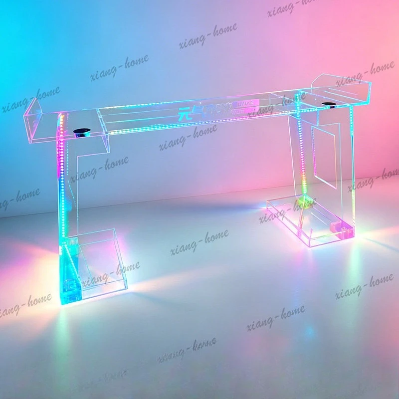 Bar Luminous DJ Disc Desk Nightclub Party Box KTV Acrylic Transparent LED Removable Audio Mixing Console